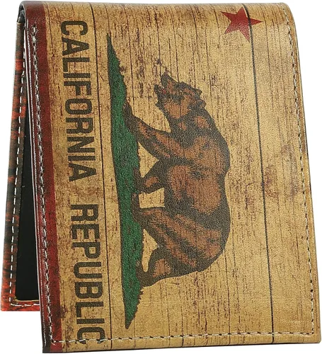 Vista 2 de Billetera para hombre con 2 ventanas de identificación diseño duradero y gráficos