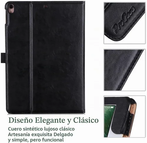 Vista 5 de ProCase Carcasa para Apple iPad Pro de 10.5 - Carcasa para Apple iPad Pro de 10.5 pulgadas 2017, con múltiples ángulos de visualización, con Negro