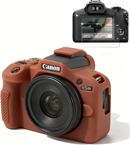 Vista 13 de Funda para cámara Canon EOS R100, funda protectora de silicona suave, antiarañazos, funda delgada con protector de pantalla, accesorios para Canon