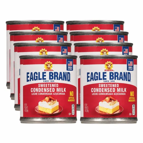 Vista 14 de Eagle Brand Leche condensada endulzada de 14 onzas, ideal para flan, cocinar, hornear, bebidas, postres, helados, sin ingredientes artificiales, sin