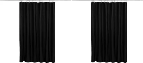 Vista 35 de N&Y Home Cortina o forro de tela para ducha, lavable a máquina, estrecho, negro, de 36 x 72 pulgadas Hotel Quality, Bottom Magnets, Washable