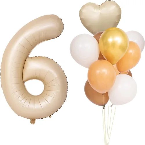 Vista 232 de Globos de 40 pulgadas con números de caramelo, papel de aluminio de helio, globos de látex de Mylar para fiesta de cumpleaños, decoración digital 0