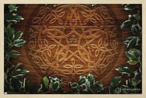 Vista 7 de Trends International Brigid Ashwood - Póster de pared con diseño de pentáculo navideño de Yule celta