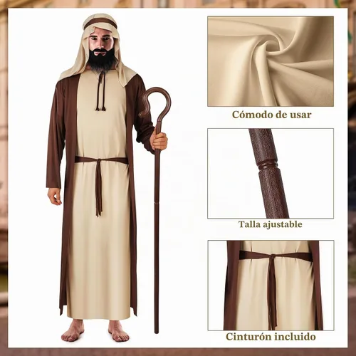Vista 2 de Ramede 5 Packs Jesus Costume Biblical Religious Costume