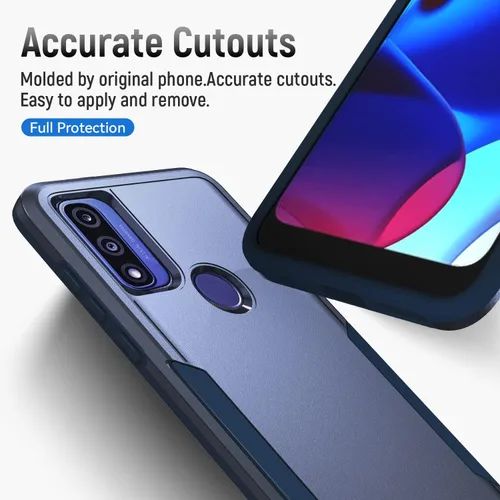 Vista 2 de Funda para Moto G Pure/G Play 2023 /G Power 2022 con protector de pantalla, [prueba de caídas de grado militar] Funda protectora resistente a prueba