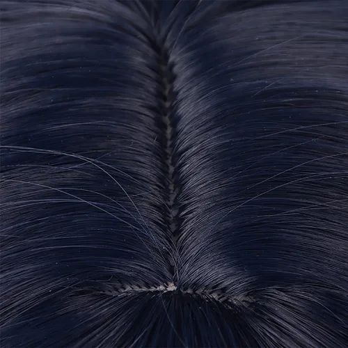 Vista 5 de XiongXiongLe Anime Wig Cosplay Halloween Anime Role Black Blue Gradient Short Hair High Temperature Silk Wigs for Adult Party Cos Festival Christmas