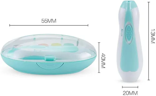 Vista 3 de Lima de uñas para bebé, lima eléctrica, cortador de uñas para bebé y cortaúñas con seguridad ligera para recién nacidos, niños o adultos