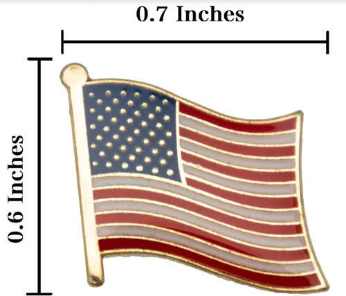 Vista 3 de A-ONE - Parches tácticos bordados de Estados Unidos Bandera Americana Inversa + Pin de emblema de Estados Unidos, insignia de bandera de país NO.034A