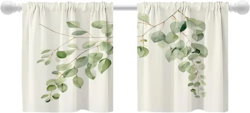 Vista 81 de Shrahala Cortinas blancas S inspiradoras para ventanas de cocina, cortinas negras con palabras cristianas para cafetería, cortinas opacas