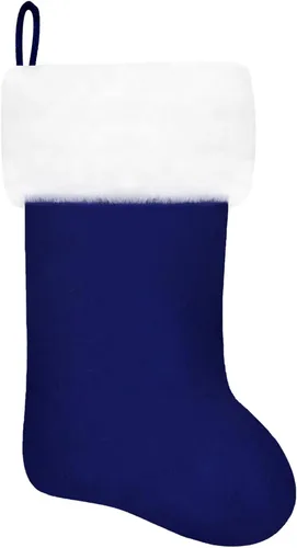 Vista 135 de Calcetines de Navidad bordados de 20 pulgadas con monograma, terciopelo negro con puño de felpa blanca supersuave, adornos clásicos para decoración