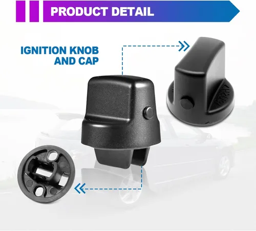 Vista 3 de Botón de encendido de arranque sin llave de repuesto para Mazda CX-9 2007-2015 2007-2011 CX7 2006-2007 Mazda 6 Pomo de llave de encendido y juego