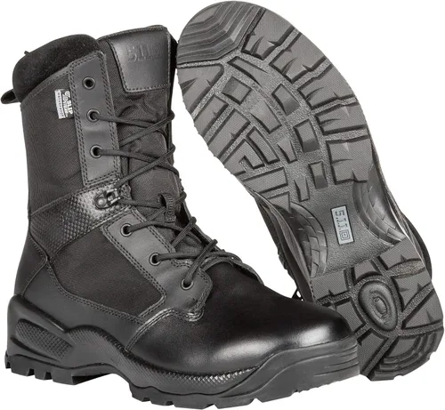 Vista 6 de 511 ATAC 20 - Botas de combate militares tácticas con cremallera lateral de 8 pulgadas estilo 12403 color negro