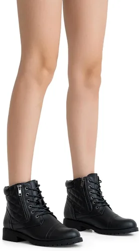 Vista 2 de Vepose - Botas de combate a la moda para mujer, altura al tobillo