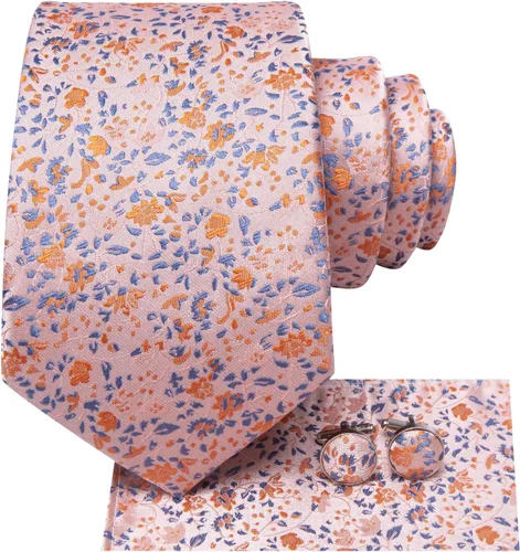 Vista 62 de Dubulle Corbata tejida de cachemira para hombre y gemelos de pañuelo para hombre, conjunto de gemelos para boda formal y negocios