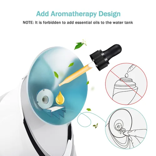 Vista 2 de EZBASICS Vaporizador facial iónico para el hogar, humidificador de niebla cálida atomizador para cara, sauna, spa, senos nasales, hidratación
