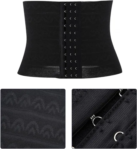 Vista 8 de Joyzan Entrenador de cintura para mujer, corsés debajo del busto, faja de reloj de arena, moldeadora de cuerpo, torso más delgado