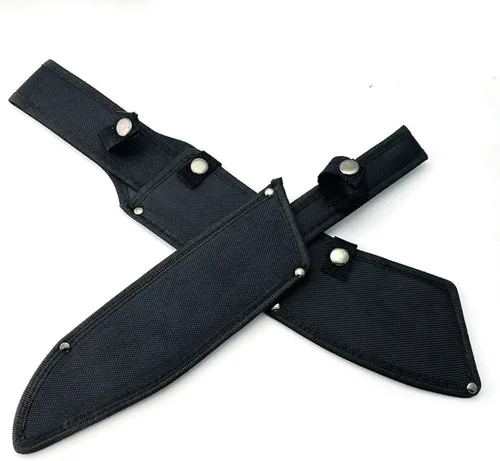 Vista 3 de Cuchillo al aire libre Funda de almacenamiento de nylon titular con lazo para cinturón para hoja fija Machete Cuchillo de corte de madera