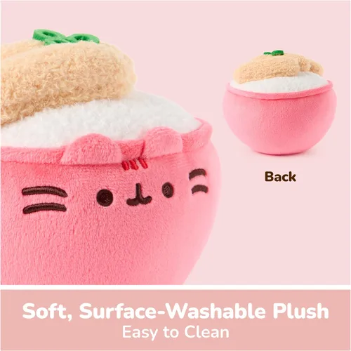 Vista 4 de GUND Pusheen Bento Katsu - Tazón de arroz de 6 pulgadas, juguete de peluche