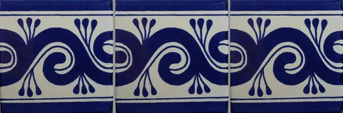 Vista 2 de Caracol Azul Talavera Azulejo Mexicano