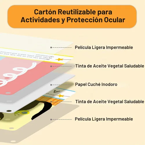 Vista 7 de Actividades de Aprendizaje Preescolar 60 Páginas Reutilizables, Libro de Práctica de Escritura de Letras y Números para Niños, Juguetes