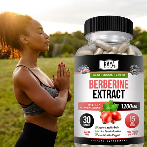 Vista 9 de Kaya Naturals Extracto de berberina HCL de 1200 mg - Sistema inmunológico - Niveles de gluco - Salud intestinal (vegetariano, sin OMG y sin gluten)