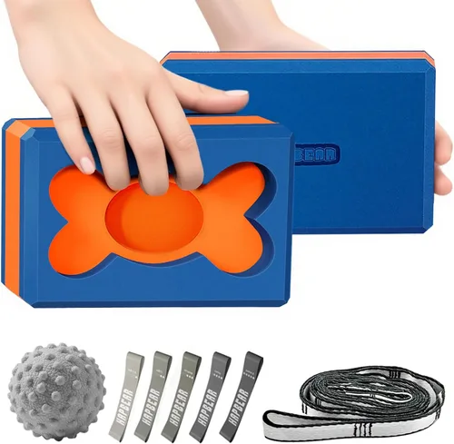 Vista 7 de HAPBEAR Yoga Blocks 2 Pack - 9x6x3in High-Density EVA Foam with Non-Slip Textured Surface, Supportive for Deep Stretching & Lightweight - Ideal for