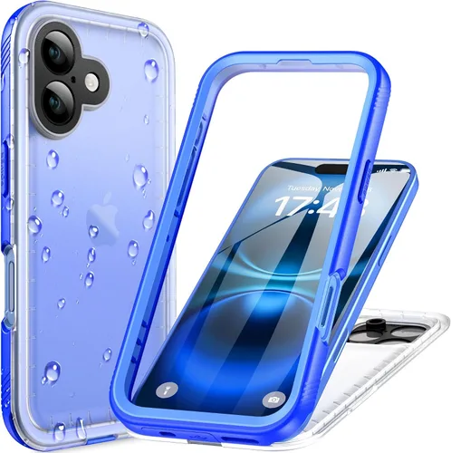 Vista 46 de Cozycase TOP - Funda impermeable para iPhone Air - Militar resistente 360 a prueba de golpes, cuerpo completo con protector de cámara de pantalla
