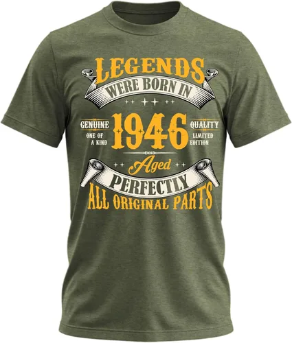 Vista 15 de Camiseta de cumpleaños para hombre, leyendas nacieron en 19XX, camiseta Negro