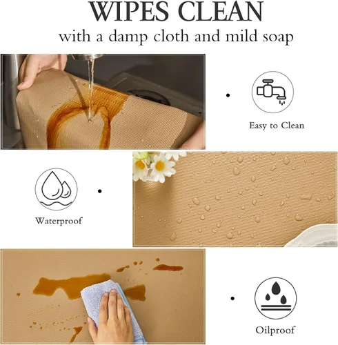 Vista 9 de Beautysaid Revestimiento de estante y cajón para armario de cocina, papel antideslizante no adhesivo, impermeable, lavable, grueso para tocador