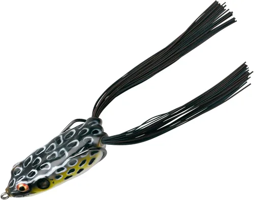 Vista 6 de BOOYAH Pad Crasher Topwater Bass Pesca Hueco Cuerpo Rana Señuelo con ganchos sin malas hierbas