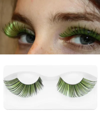 Vista 9 de Pestañas Postizas Blancas de Halloween Herramientas de Extensión de Pestañas Blancas para Ojos Anime Cosplay Maquillaje de Aspecto Natural Pestañas