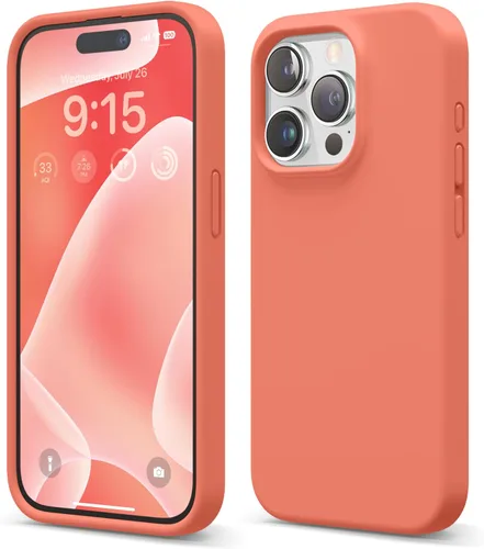 Vista 31 de elago Compatible con Funda para iPhone 15 Pro, funda de silicona líquida, funda protectora de cuerpo completo, a prueba de golpes, funda delgada