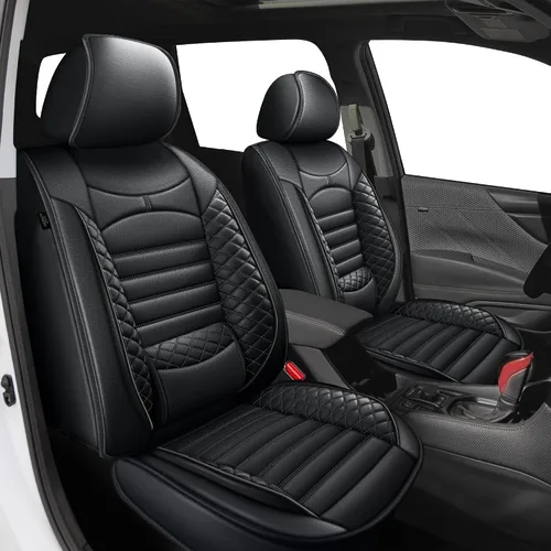 Vista 19 de 2 Fundas de Asiento Delantero Compatibles con Honda HRV Sport, LX, EX, EX-L, Touring 2016-2025 - Fundas de Asiento de Cuero Impermeables y #014 Beige