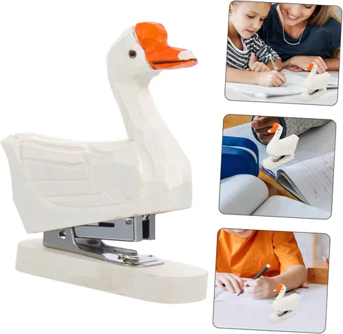 Vista 9 de ABOOFAN Mini engrapadora de animales, divertida engrapadora para escritorio, ganso, escritorio, oficina, accesorios, suministros