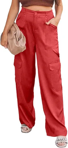 Vista 3 de HJYUZP Sweatpants for Women Women's New Fashionable and Casual Multi Pocket Workwear Straight Barrel Pants for Women
