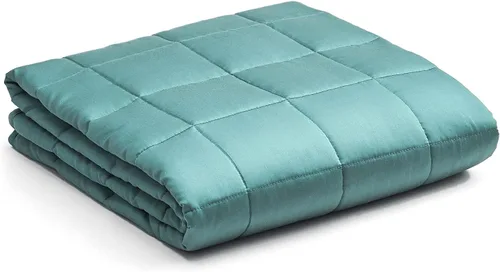 Vista 30 de YnM Manta con peso refrescante para adultos, manta pesada de 10 libras para una persona de 90 libras, perfecta para personas que duermen con calor