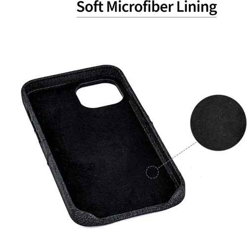 Vista 6 de Dockem Funda para iPhone 14 con placa de metal integrada para montaje magnético y 2 bolsillos para tarjetas: Cartera Luxe M2, piel sintética