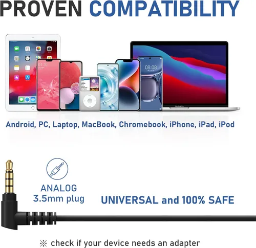 Vista 7 de LUDOS Zenith - Auriculares intraurales con cable, auriculares con micrófono, con cable para auriculares Jack de 0.138 in para iPhone, Samsung