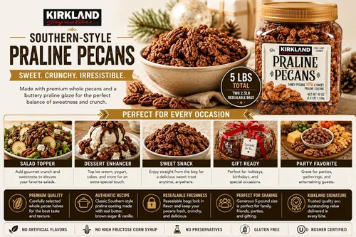 Vista 7 de Kirkland Signature Praline Pecans 2.5lb (paquete familiar) Paquete de 2