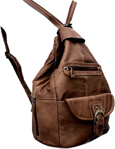 Vista 3 de Silver Fever - Mochila organizadora de cuero genuino, Marrón, Classic