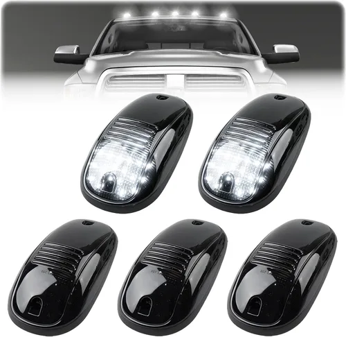 Vista 12 de POPMOTORZ Luces LED de marcador de techo de cabina, 5 piezas de luces de liquidación para Dodge Ram 2003-2018 1500 2500 3500 Pickup Trucks LED Cab