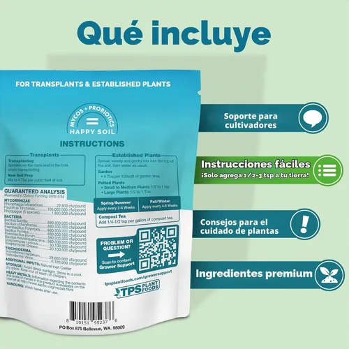Vista 3 de TPS NUTRIENTS Mycos para trasplante y plantas establecidas (16 onzas)