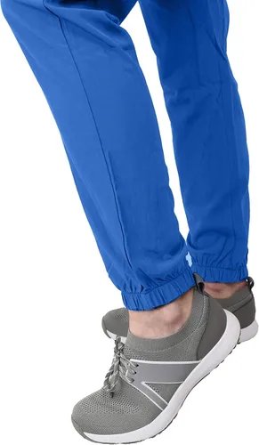 Vista 6 de Green Town Women's Jogger Scrub Set Medical Nursing GT 4FLEX Top and Pant Solid Colors and Prints