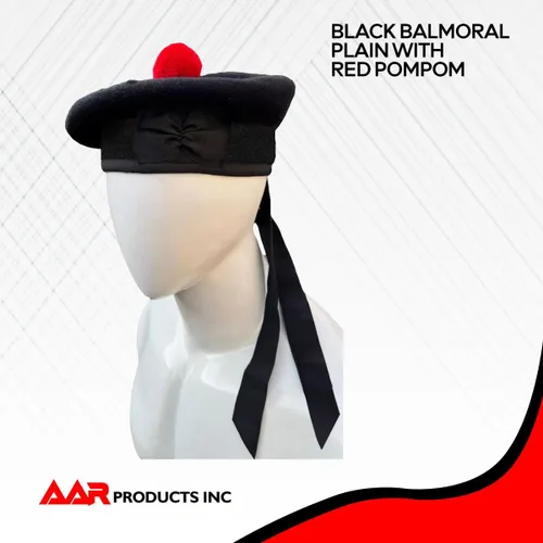 Vista 6 de AAR Gorros Glengarry Balmoral Kilt Scottish para hombre en dados y lisos 100% lana Piper 52-62