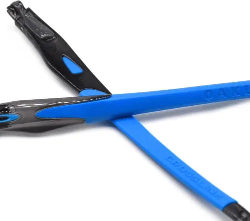 Vista 2 de Piernas negras transparentes del marco del reemplazo de goma para Oakley Crosslink Sweep/Switch Gafas marco Azul / Patchwork