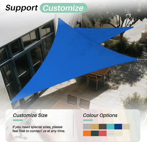 Vista 50 de SunnyRoyal Toldo parasol triangular de 8 x 8 x 8 pies con bloqueo UV, para patio, jardín, piscina (turquesa)
