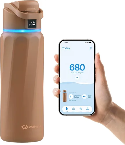 Vista 20 de BOOST - Botella de agua inteligente que te recuerda que debes beber, botella aislada al vacío de acero inoxidable sin BPA de 24 onzas, botella