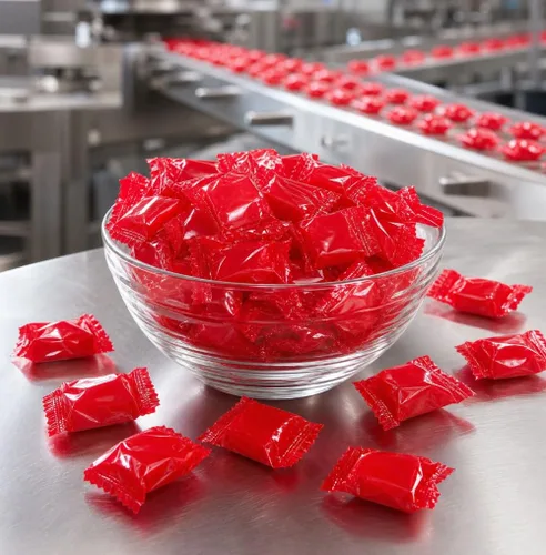 Vista 2 de Discos de canela – 100 unidades de dulces dulces picantes envueltos individualmente de canela roja fresca