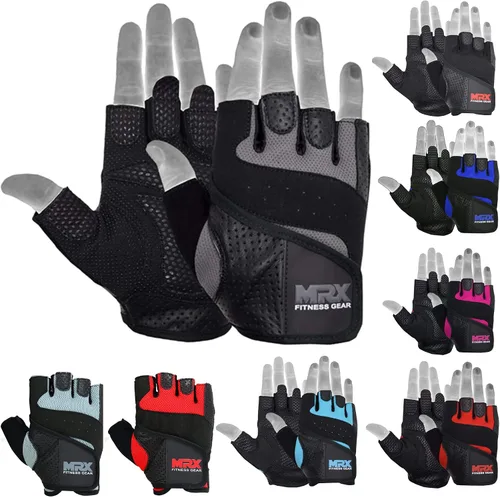 Vista 14 de MRX Guantes de levantamiento de pesas Pro Series Gym Fitness Entrenamiento Culturismo Guantes Tamaños