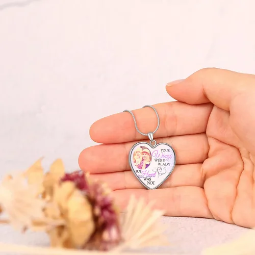 Vista 5 de Drawelry Collar con foto personalizado, collar con dije de imagen personalizada en forma de corazón con alas conmemorativas de cadena de serpiente